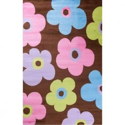 Wholesale 👏 Alisa Groovy Flowers Brown 3 ft. x 4 ft. Area Rug by Concord Global Trading 🤩