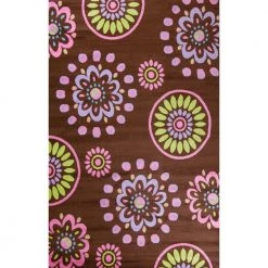 Best reviews of 🎁 Alisa Flower Kaleidoscope Brown 3 ft. x 5 ft. Area Rug by Concord Global Trading ⌛