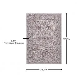 Top 10 🔔 Thema Vintage Brown 8 ft. x 11 ft. Area Rug by Concord Global Trading ❤️ 11 Top 10 🔔 Thema Vintage Brown 8 ft. x 11 ft. Area Rug by Concord Global Trading ❤️ -Unique Loom Shop brown concord global trading area rugs 29287 76 1000