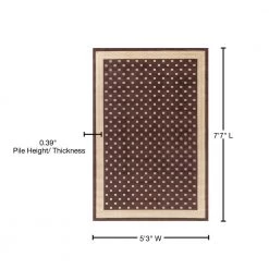 Top 10 👏 Jewel Athens Brown 5 ft. x 8 ft. Area Rug by Concord Global Trading 🧨 -Unique Loom Shop brown concord global trading area rugs 54285 76 1000