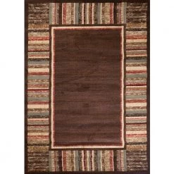 Best reviews of ❤️ Soho Border Brown 5 ft. x 7 ft. Area Rug by Concord Global Trading 💯