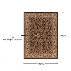 Best reviews of 🔥 Ankara Mahal Brown 8 ft. x 11 ft. Area Rug by Concord Global Trading 👍 -Unique Loom Shop brown concord global trading area rugs 65587 76 1000