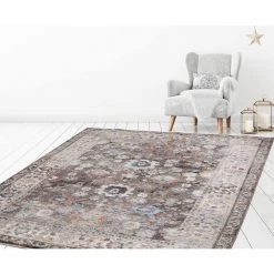 Buy 🔥 Pandora Collection Cassandra Brown 7 ft. x 9 ft. Traditional Area Rug by Concord Global Trading 🎉 -Unique Loom Shop brown concord global trading area rugs 80786 44 1000