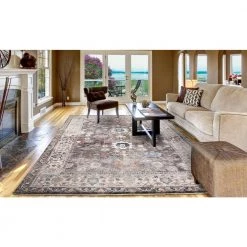 Buy 🔥 Pandora Collection Cassandra Brown 7 ft. x 9 ft. Traditional Area Rug by Concord Global Trading 🎉 -Unique Loom Shop brown concord global trading area rugs 80786 c3 1000