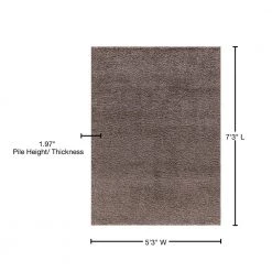 Best Pirce 🔥 Merinos Concord Brown 5 ft. x 7 ft. Shag Area Rug by Concord Global Trading 🛒 -Unique Loom Shop brown concord global trading area rugs 96985 76 1000