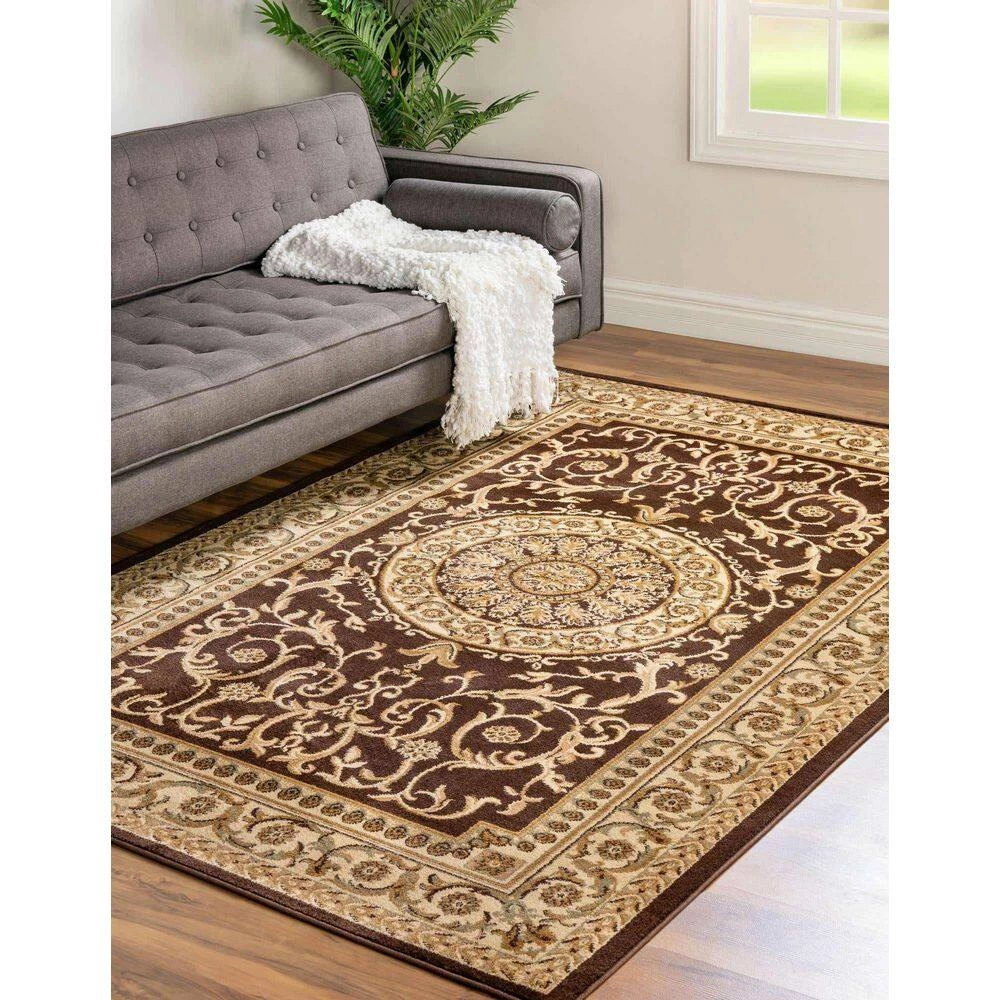 Best deal π Versailles Napoleon Brown 9' 0 x 12' 0 Area Rug by Unique Loom π 8 Best deal π Versailles Napoleon Brown 9' 0 x 12' 0 Area Rug by Unique Loom π - Image 6