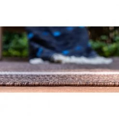 Best Pirce 😉 Outdoor Soft Border Brown 9' 0 x 12' 0 Area Rug by Unique Loom ✔️ -Unique Loom Shop brown unique loom outdoor rugs 3128932 44 1000