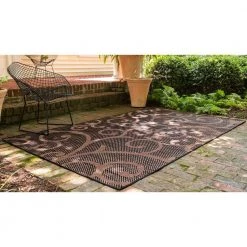 Best Pirce 💯 Outdoor Vine Chocolate Brown 9' 0 x 12' 0 Area Rug by Unique Loom 🥰 -Unique Loom Shop chocolate brown unique loom outdoor rugs 3135667 1f 1000