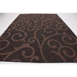 Best Pirce 💯 Outdoor Vine Chocolate Brown 9' 0 x 12' 0 Area Rug by Unique Loom 🥰 -Unique Loom Shop chocolate brown unique loom outdoor rugs 3135667 a0 1000