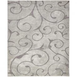 Discount 🛒 Floral Shag Carved Gray 8' 0 x 10' 0 Area Rug by Unique Loom 🔥