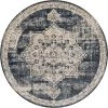 Brand new 🎉 Chateau Roosevelt Dark Blue 8' 0 x 8' 0 Round Rug by Unique Loom 🧨 -Unique Loom Shop dark blue unique loom area rugs 3135966 64 1000