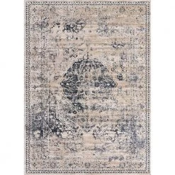 Best Sale ⌛ Chateau Hoover Dark Blue 9' 0 x 12' 0 Area Rug by Unique Loom ✔️