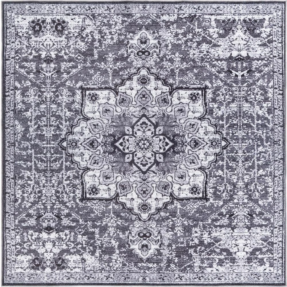 Discount ๐ Renaissance Roma Dark Gray 10 ft. Square Area Rug by Unique Loom โญ 3 Discount ๐ Renaissance Roma Dark Gray 10 ft. Square Area Rug by Unique Loom โญ