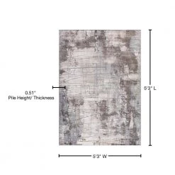 Buy 🔥 Ibiza Gray 5 ft. x 7 ft. Abstract Area Rug by Concord Global Trading 💯 -Unique Loom Shop gray concord global trading area rugs 09945c 76 1000