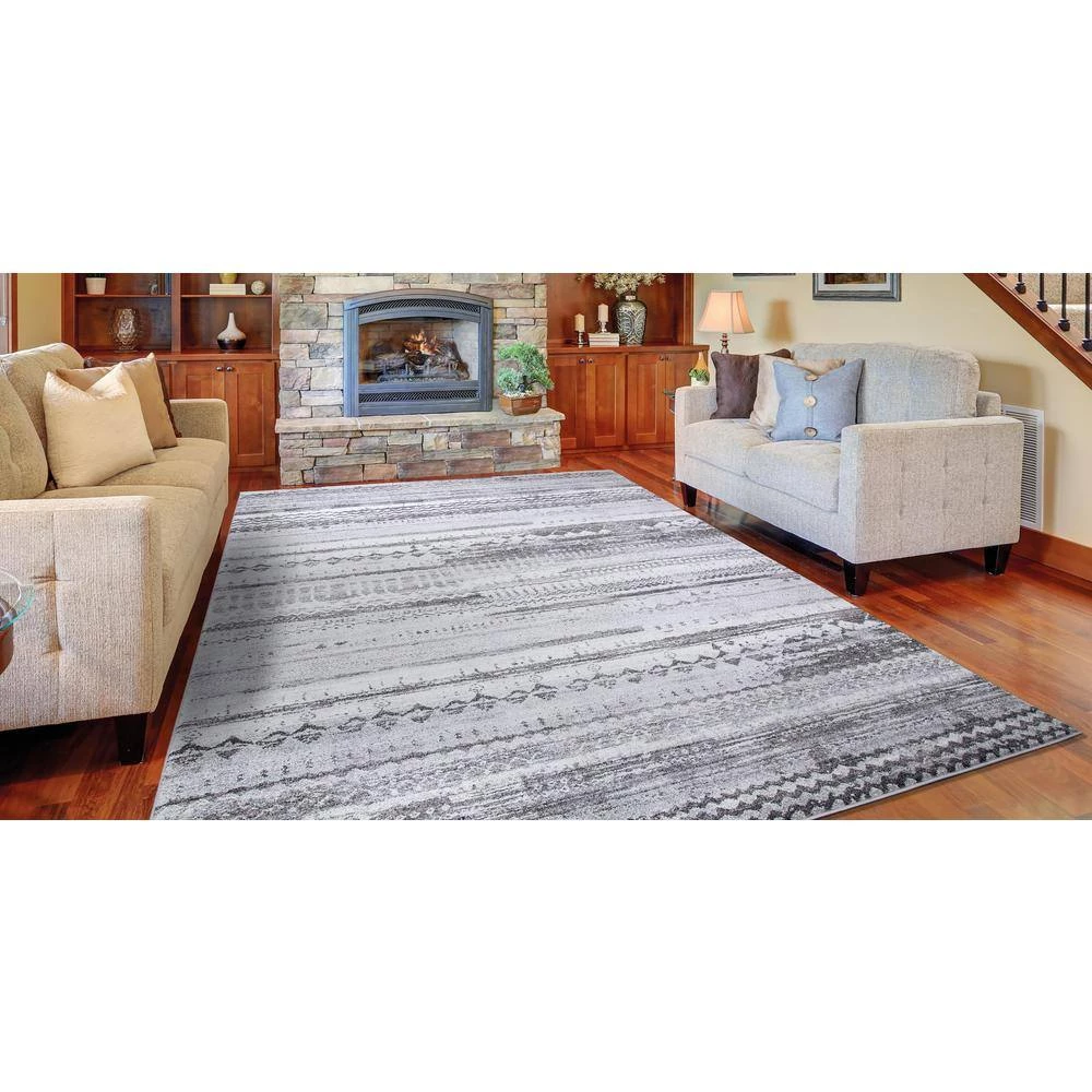 Buy 🔥 Positano Collection Pienza Gray 9 ft. x 13 ft. Distressed Area Rug by Concord Global Trading 🥰 13 Buy 🔥 Positano Collection Pienza Gray 9 ft. x 13 ft. Distressed Area Rug by Concord Global Trading 🥰 - Image 11
