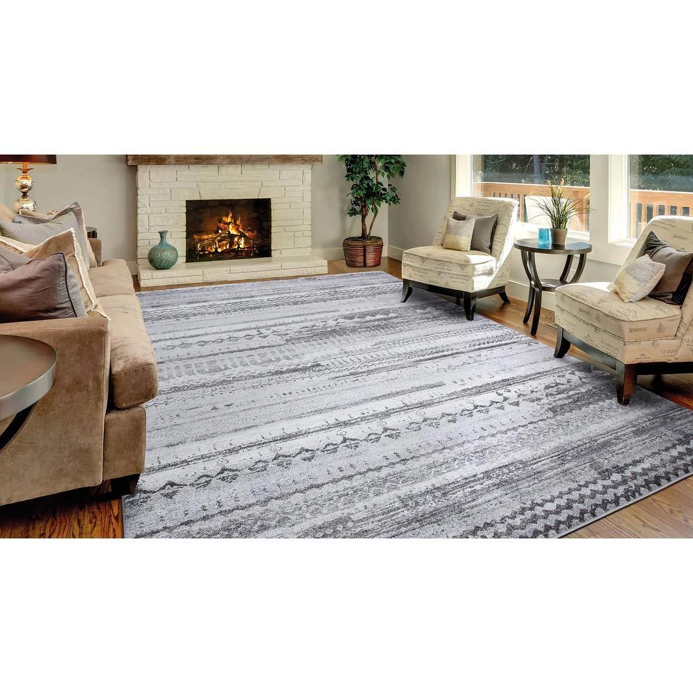 Buy 🔥 Positano Collection Pienza Gray 9 ft. x 13 ft. Distressed Area Rug by Concord Global Trading 🥰 8 Buy 🔥 Positano Collection Pienza Gray 9 ft. x 13 ft. Distressed Area Rug by Concord Global Trading 🥰 - Image 6