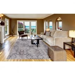 Hot Sale ⭐ Lara Santa Fe Gray 3 ft. x 8 ft. Runner Rug by Concord Global Trading 🎉 -Unique Loom Shop gray concord global trading area rugs 46262 4f 1000