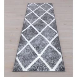 Wholesale 👍 Charlotte Collection Diamond Gray 5 ft. 3 in. x 7 ft. 3 in. Area Rug by Concord Global Trading 🎉 -Unique Loom Shop gray concord global trading area rugs 48065 31 1000
