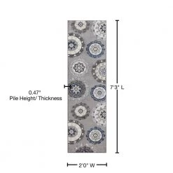 Best Pirce ๐ Charlotte Collection Oasis Gray 2 ft. x 7 ft. 3 in. Runner Rug by Concord Global Trading ๐ 12 Best Pirce ๐ Charlotte Collection Oasis Gray 2 ft. x 7 ft. 3 in. Runner Rug by Concord Global Trading ๐ -Unique Loom Shop gray concord global trading area rugs 48162 76 1000