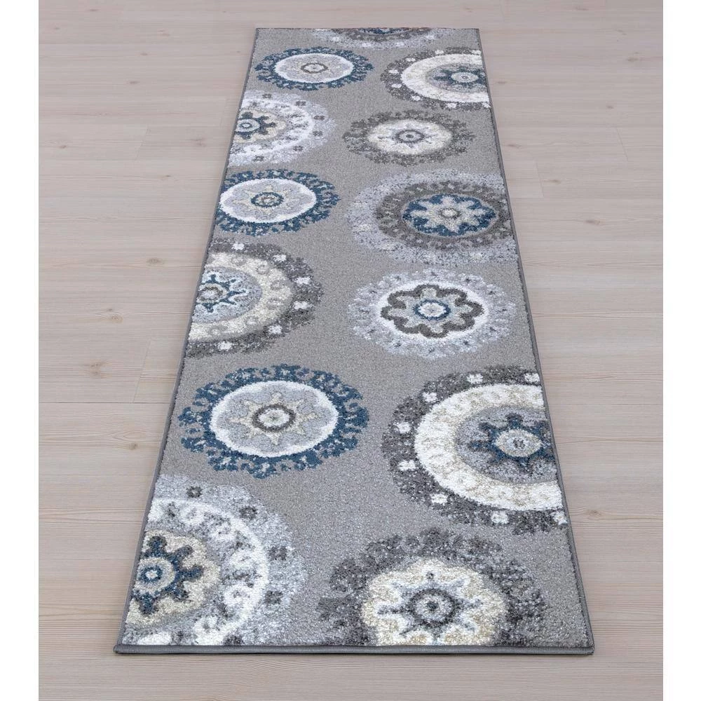 Best Pirce ๐ Charlotte Collection Oasis Gray 2 ft. x 7 ft. 3 in. Runner Rug by Concord Global Trading ๐ 4 Best Pirce ๐ Charlotte Collection Oasis Gray 2 ft. x 7 ft. 3 in. Runner Rug by Concord Global Trading ๐ - Image 2