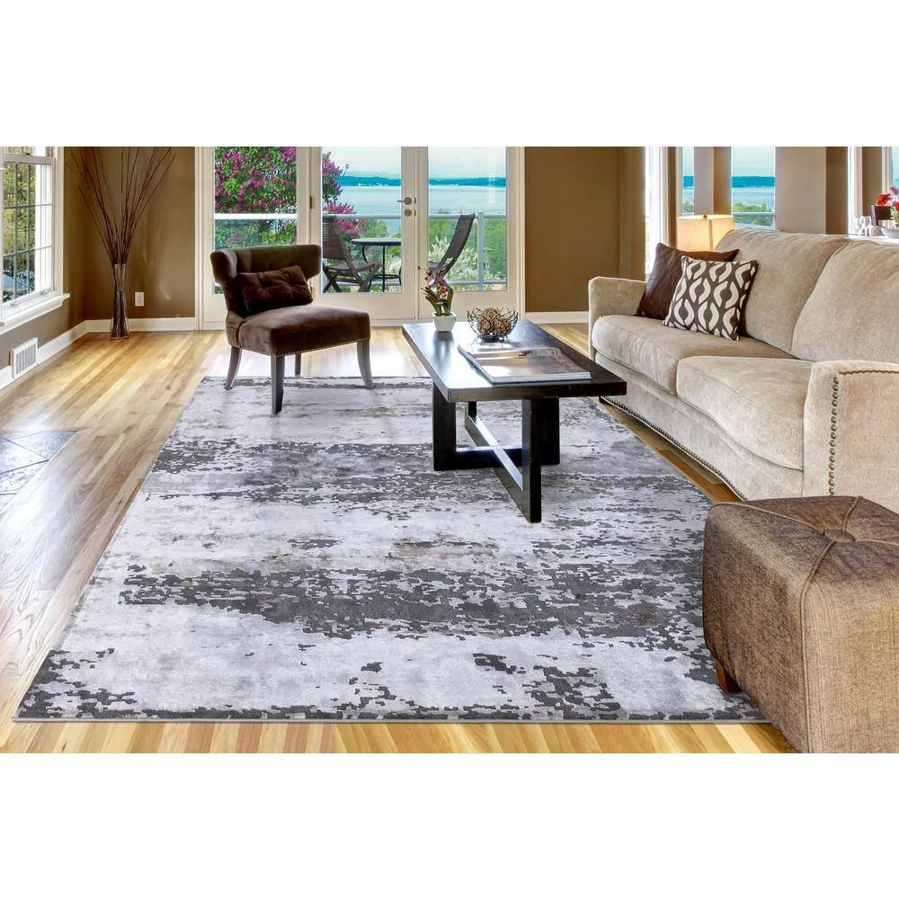 Top 10 ๐ฅ Craft Lakeside Gray 8 ft. x 10 ft. Abstract Area Rug by Concord Global Trading ๐ 8 Top 10 ๐ฅ Craft Lakeside Gray 8 ft. x 10 ft. Abstract Area Rug by Concord Global Trading ๐ - Image 6