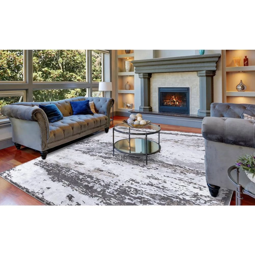 Top 10 ๐ฅ Craft Lakeside Gray 8 ft. x 10 ft. Abstract Area Rug by Concord Global Trading ๐ 9 Top 10 ๐ฅ Craft Lakeside Gray 8 ft. x 10 ft. Abstract Area Rug by Concord Global Trading ๐ - Image 7