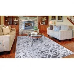 Cheapest 😀 Craft Diamond Gray 8 ft. x 10 ft. Geometric Area Rug by Concord Global Trading 😍 -Unique Loom Shop gray concord global trading area rugs 56467 1f 1000