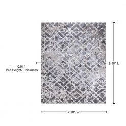 Cheapest 😀 Craft Diamond Gray 8 ft. x 10 ft. Geometric Area Rug by Concord Global Trading 😍 -Unique Loom Shop gray concord global trading area rugs 56467 76 1000