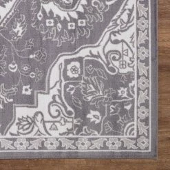 Promo 🧨 Jefferson Collection Vintage Medallion Gray 8 ft. x 10 ft. Area Rug by Concord Global Trading ⭐ -Unique Loom Shop gray concord global trading area rugs 69367 1d 1000