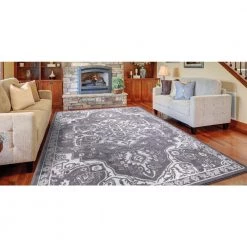 Promo 🧨 Jefferson Collection Vintage Medallion Gray 8 ft. x 10 ft. Area Rug by Concord Global Trading ⭐ -Unique Loom Shop gray concord global trading area rugs 69367 31 1000