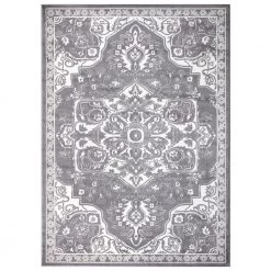 Promo 🧨 Jefferson Collection Vintage Medallion Gray 8 ft. x 10 ft. Area Rug by Concord Global Trading ⭐