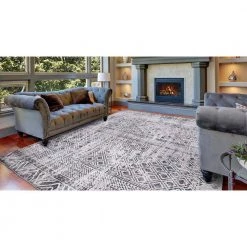 Wholesale 🌟 Vintage Collection Piazza Gray 8 ft. x 11 ft. Geometric Area Rug by Concord Global Trading 🧨 -Unique Loom Shop gray concord global trading area rugs 72067 1f 1000