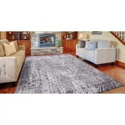 Wholesale 🌟 Vintage Collection Piazza Gray 8 ft. x 11 ft. Geometric Area Rug by Concord Global Trading 🧨 -Unique Loom Shop gray concord global trading area rugs 72067 31 1000