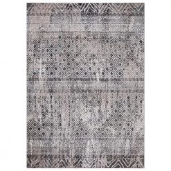 Wholesale 🌟 Vintage Collection Piazza Gray 8 ft. x 11 ft. Geometric Area Rug by Concord Global Trading 🧨