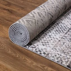 Wholesale 🌟 Vintage Collection Piazza Gray 8 ft. x 11 ft. Geometric Area Rug by Concord Global Trading 🧨 -Unique Loom Shop gray concord global trading area rugs 72067 66 1000