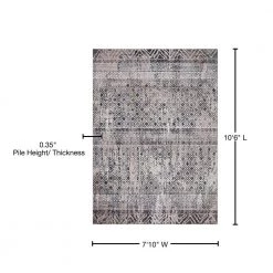 Wholesale 🌟 Vintage Collection Piazza Gray 8 ft. x 11 ft. Geometric Area Rug by Concord Global Trading 🧨 -Unique Loom Shop gray concord global trading area rugs 72067 76 1000