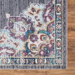 Discount 🛒 Vintage Collection Vintage Oushak Gray 5 ft. x 7 ft. Medallion Area Rug by Concord Global Trading 👏 -Unique Loom Shop gray concord global trading area rugs 72765 1d 1000