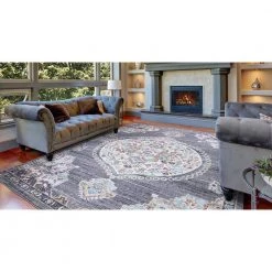 Discount 🛒 Vintage Collection Vintage Oushak Gray 5 ft. x 7 ft. Medallion Area Rug by Concord Global Trading 👏 -Unique Loom Shop gray concord global trading area rugs 72765 1f 1000