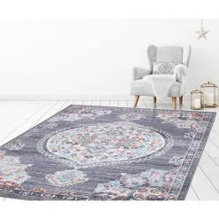 Discount 🛒 Vintage Collection Vintage Oushak Gray 5 ft. x 7 ft. Medallion Area Rug by Concord Global Trading 👏 -Unique Loom Shop gray concord global trading area rugs 72765 44 1000