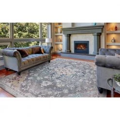 Best Pirce 🥰 Vintage Collection Tabriz Gray 8 ft. x 11 ft. Medallion Area Rug by Concord Global Trading 🌟 -Unique Loom Shop gray concord global trading area rugs 73067 1f 1000