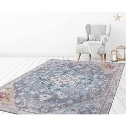 Best Pirce 🥰 Vintage Collection Tabriz Gray 8 ft. x 11 ft. Medallion Area Rug by Concord Global Trading 🌟 -Unique Loom Shop gray concord global trading area rugs 73067 44 1000