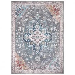 Best Pirce ๐ฅฐ Vintage Collection Tabriz Gray 8 ft. x 11 ft. Medallion Area Rug by Concord Global Trading ๐