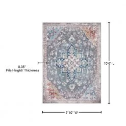 Best Pirce 🥰 Vintage Collection Tabriz Gray 8 ft. x 11 ft. Medallion Area Rug by Concord Global Trading 🌟 -Unique Loom Shop gray concord global trading area rugs 73067 76 1000