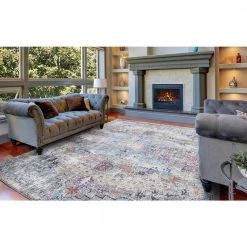Cheap 🌟 Vintage Collection Azure Gray 8 ft. x 11 ft. Medallion Area Rug by Concord Global Trading 🌟 -Unique Loom Shop gray concord global trading area rugs 73267 1f 1000