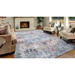 Cheap 🌟 Vintage Collection Azure Gray 8 ft. x 11 ft. Medallion Area Rug by Concord Global Trading 🌟 -Unique Loom Shop gray concord global trading area rugs 73267 4f 1000