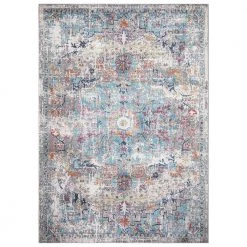Cheap ๐ Vintage Collection Azure Gray 8 ft. x 11 ft. Medallion Area Rug by Concord Global Trading ๐