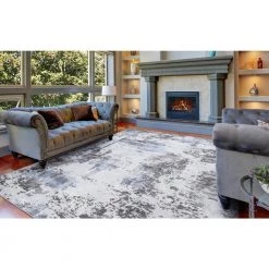 Best Pirce 🎁 BrightonCollection Pacific Gray 9 ft. x 13 ft. Abstract Area Rug by Concord Global Trading 🔔 -Unique Loom Shop gray concord global trading area rugs 80268 1f 1000