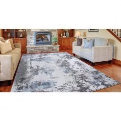 Best Pirce 🎁 BrightonCollection Pacific Gray 9 ft. x 13 ft. Abstract Area Rug by Concord Global Trading 🔔 -Unique Loom Shop gray concord global trading area rugs 80268 31 1000