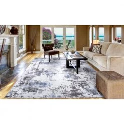 Best Pirce 🎁 BrightonCollection Pacific Gray 9 ft. x 13 ft. Abstract Area Rug by Concord Global Trading 🔔 -Unique Loom Shop gray concord global trading area rugs 80268 c3 1000