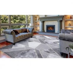 Cheap 🛒 BrightonCollection Madison Gray 9 ft. x 13 ft. Geometric Area Rug by Concord Global Trading 🔔 -Unique Loom Shop gray concord global trading area rugs 80358 1f 1000